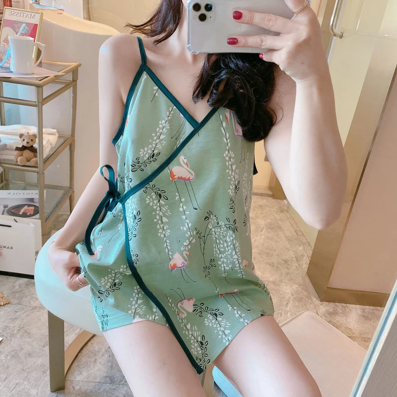 网红肚兜睡衣吊带女性惑夏款睡裙棉质显瘦公主风小个子2025年新