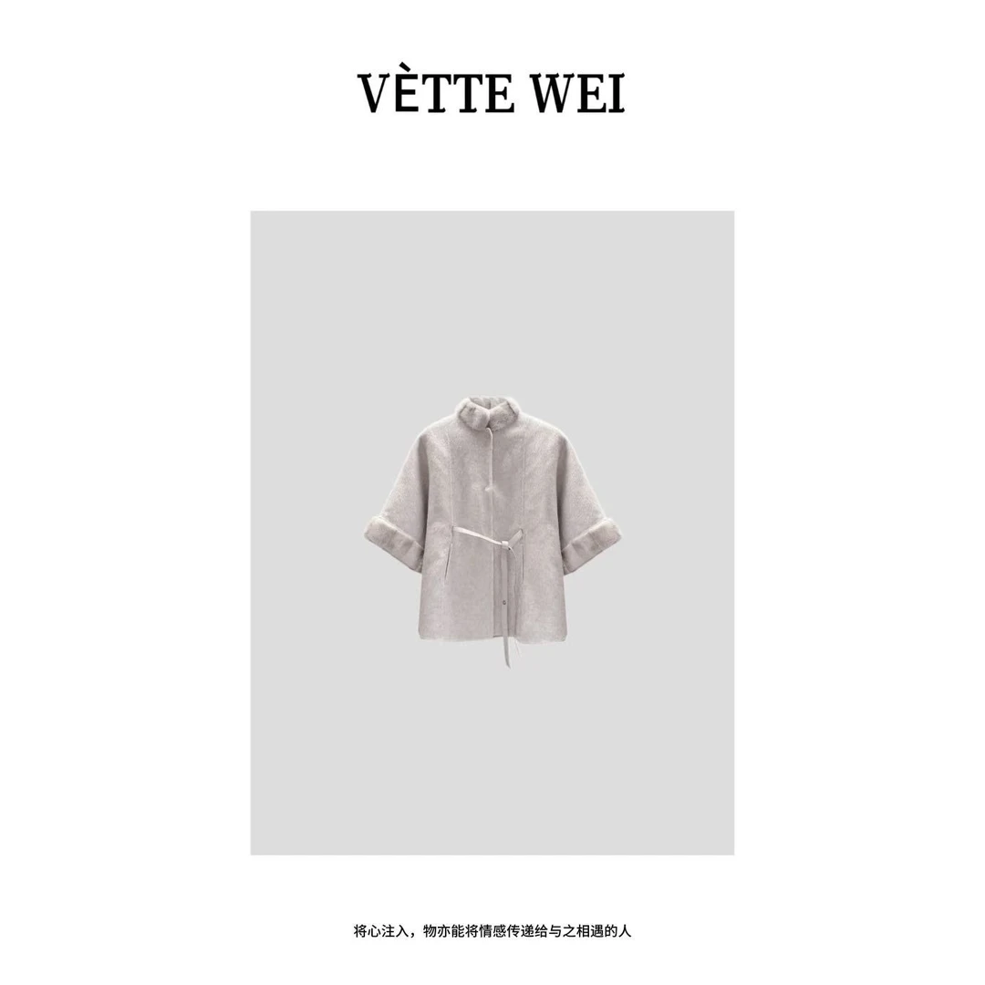 VÈTTE  WEI  “圣托里尼”毛领斗篷外套  2988