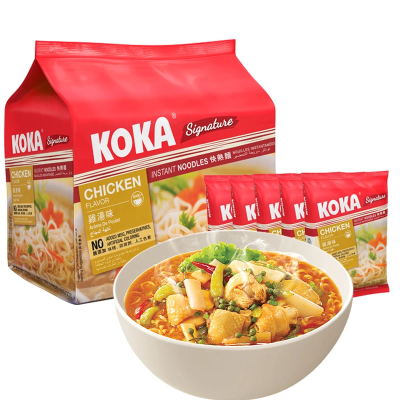 新加坡进口koka可口鸡汤面速食素食泡面网红代餐干拌方便面425g