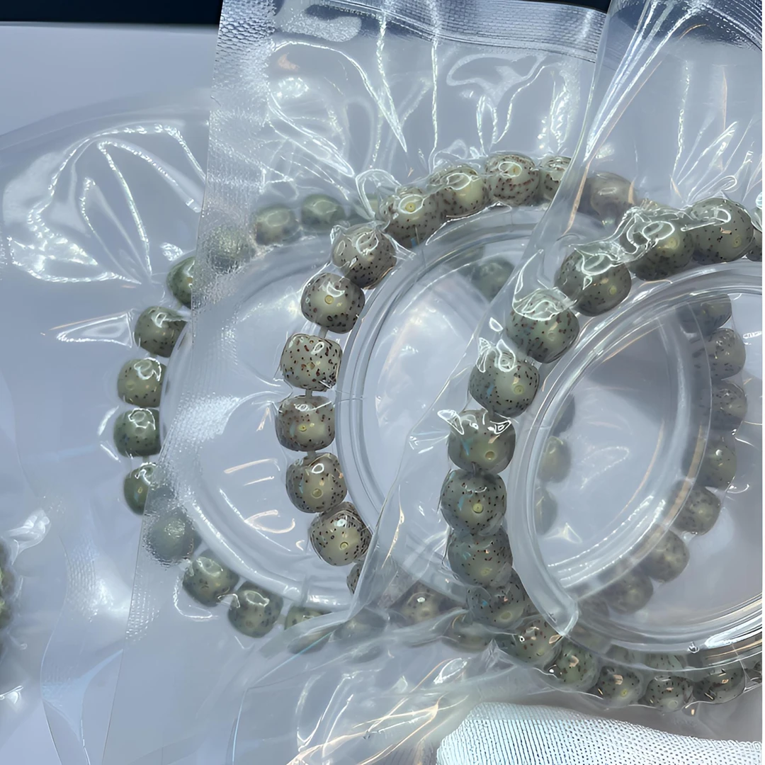 星月菩提海南原生态石玉料9x8颜色多样性【发货】xx1