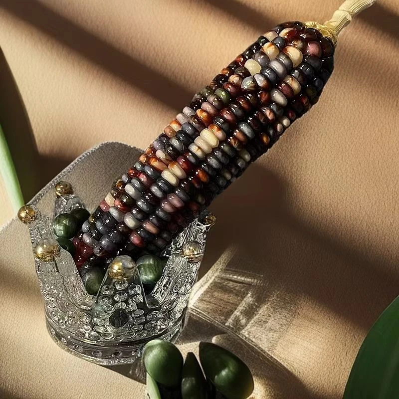 七彩文玩小玉米,DIY手链时尚气质艺术配饰摆件直播间一物一拍