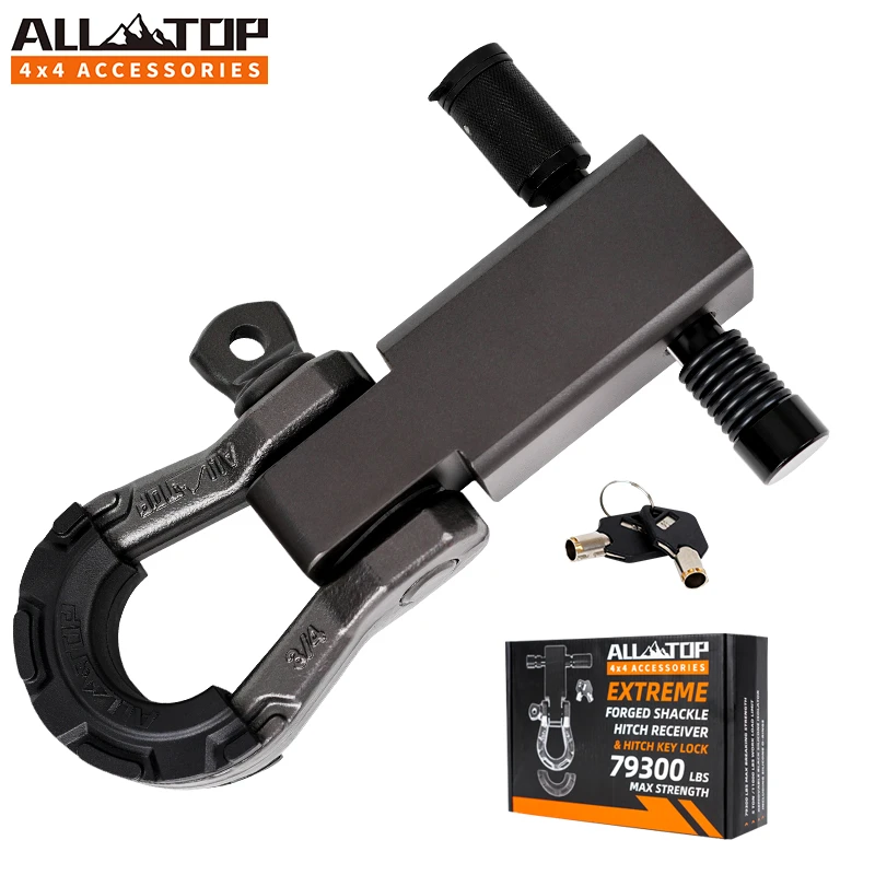 【】防盗锰钢拖车臂坦克300异型拖车钩方口防撞流氓钩U型钩