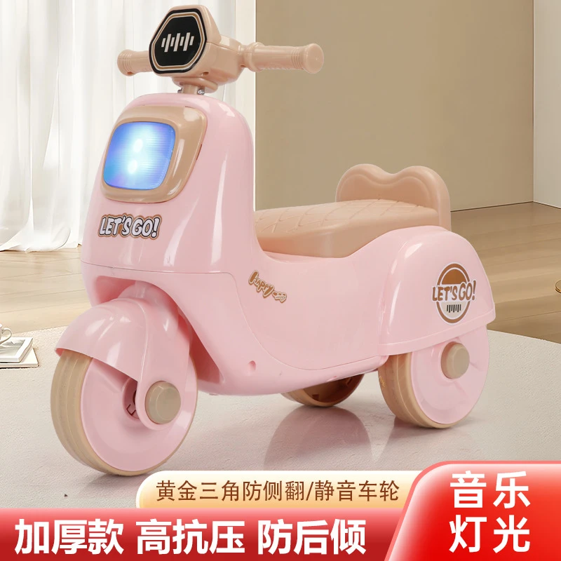 儿童滑行车1至3岁宝宝婴幼儿学步车滑步车带音乐灯光摩托车平衡车