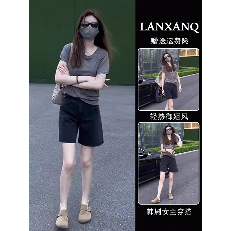 夏装搭配一整套微胖显瘦套装小个子干练气质短裤盐系轻熟两件套女