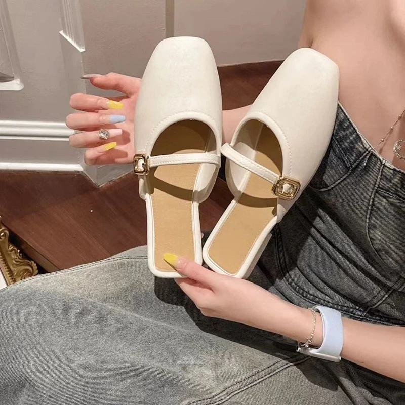 2025法式穆勒包头拖鞋女外穿百搭春夏单鞋懒人拖鞋浅口复古新款