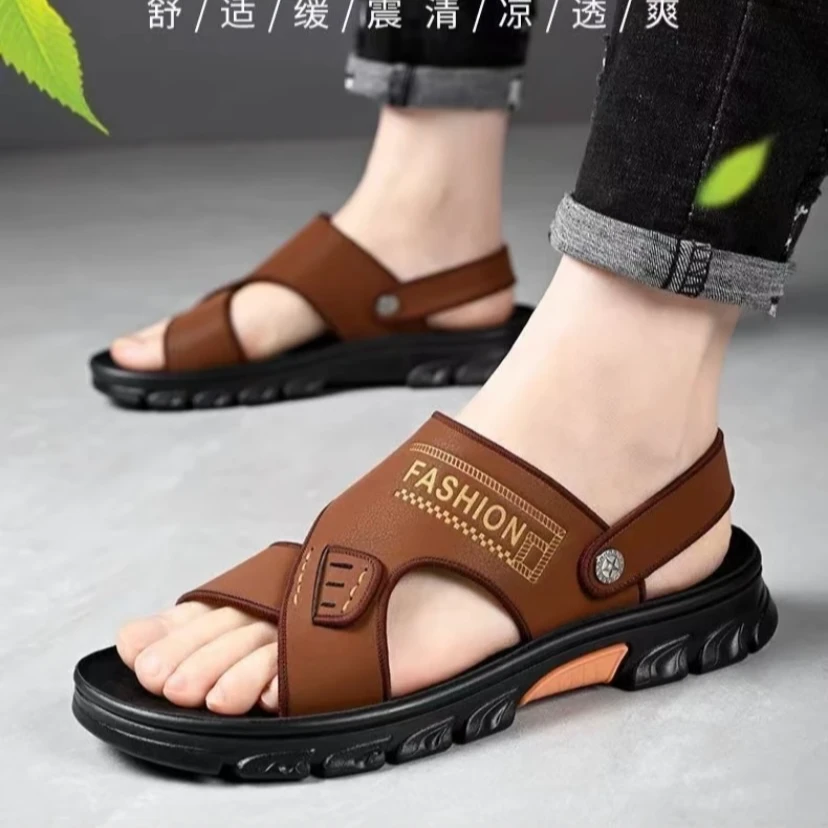 [工厂直发】男款休闲舒适时尚凉鞋夏季防滑厚底耐磨沙滩凉拖鞋男款