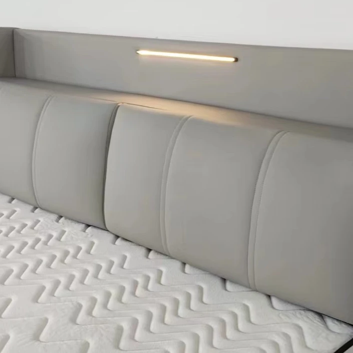 A002# （专属）气压高箱简约主卧多功能储物床小户型卧室收纳软包床