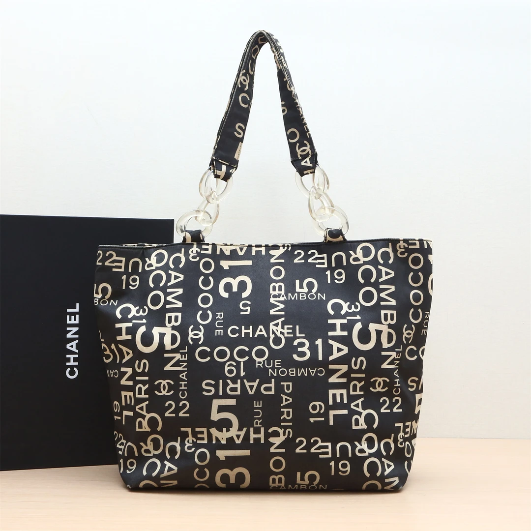 95新 Chanel/香奈儿 中古 手提包 涂鸦 图案 7开 银扣 P243550425