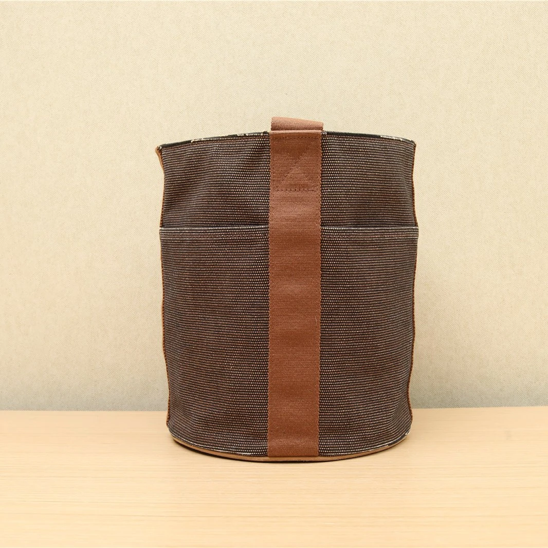 95新 Hermes/爱马仕 手提包 帆布 水桶 银扣 P221650236
