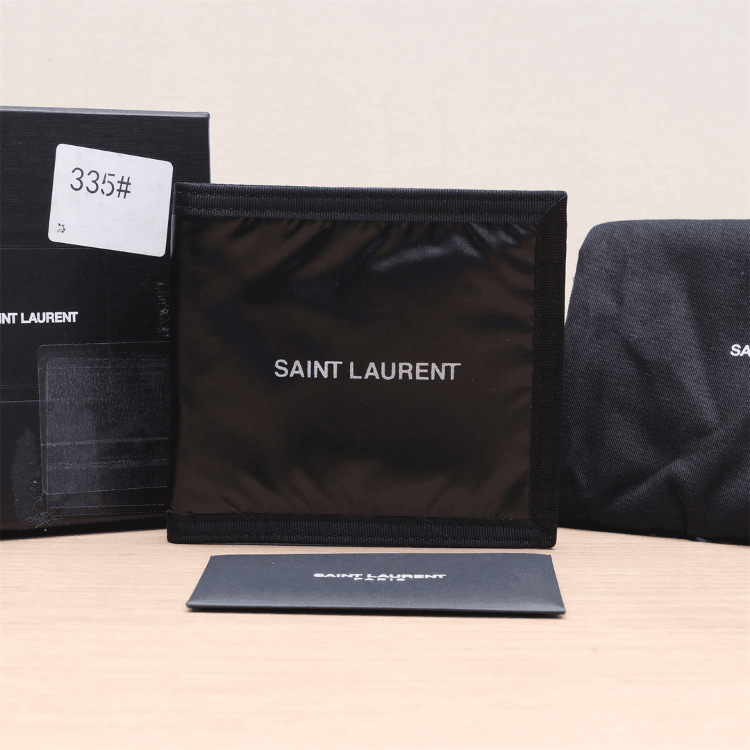 99新 YSL/圣罗兰 钱包 黑色 纤维 P224622659