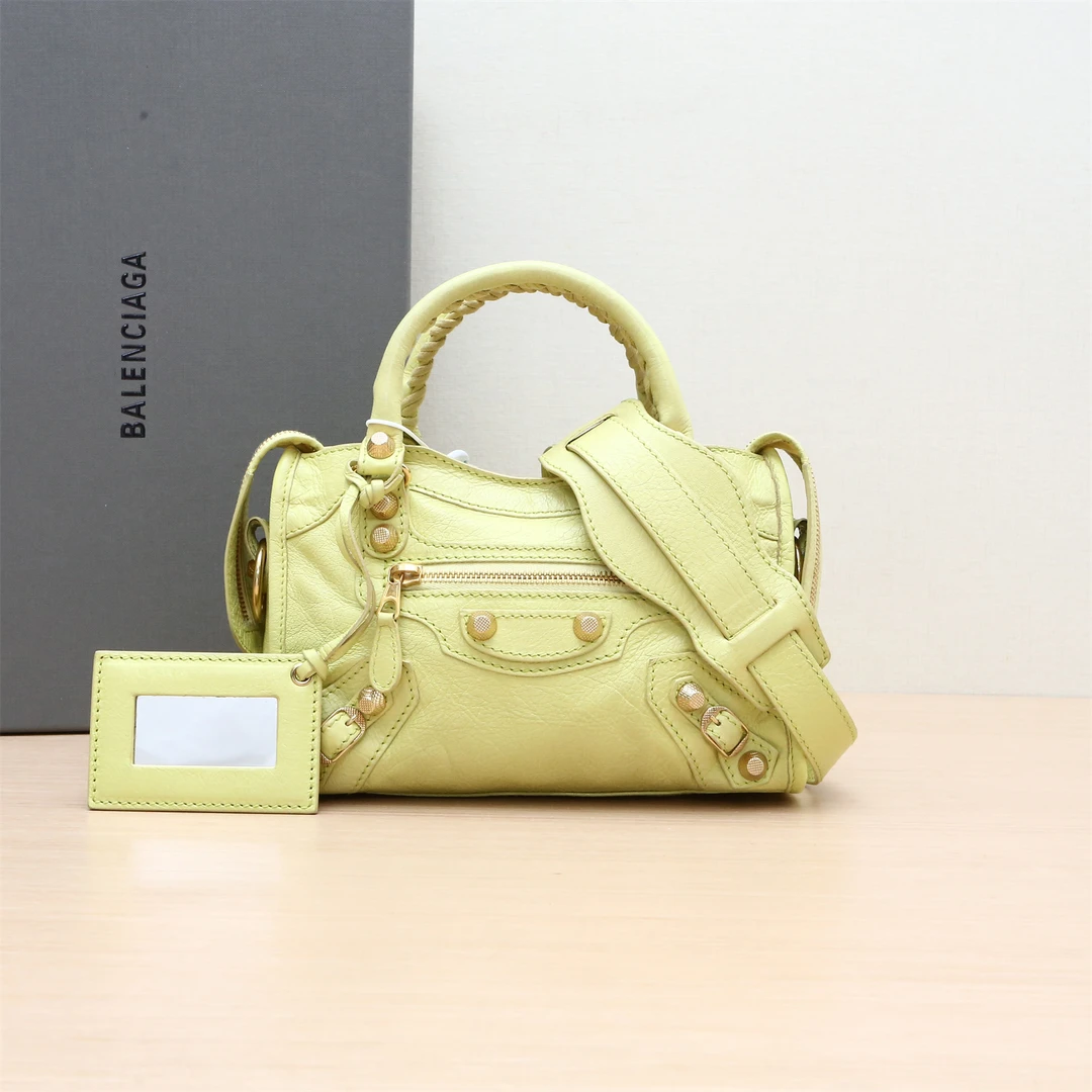 95新 Balenciaga/巴黎世家 单肩包 小号 黄色 Mini P224934864