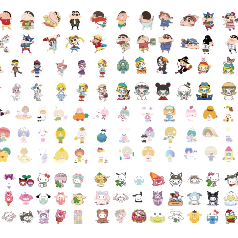 （2cm）亚克力片片双面膜钥匙链pp夹冰箱贴片贴片手工DIY