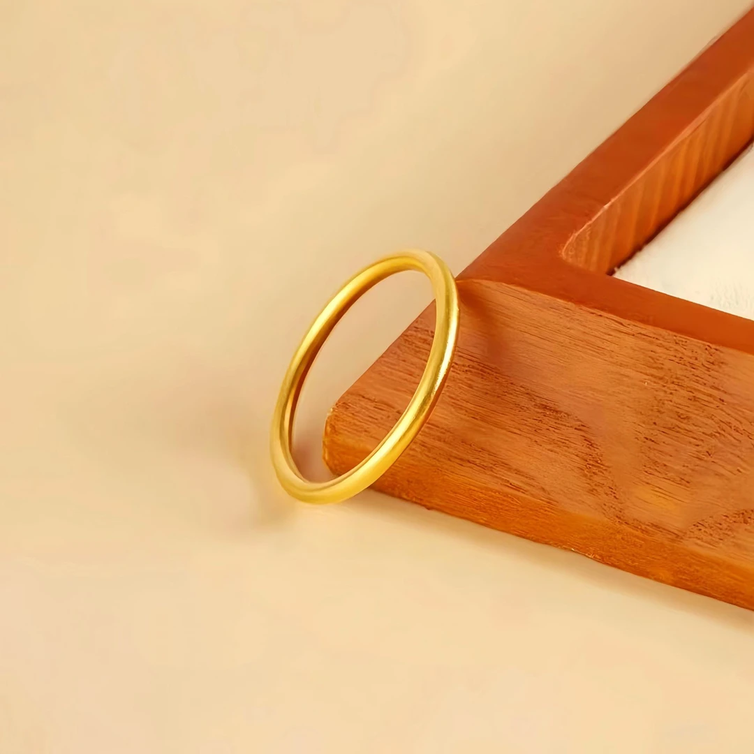 时尚实心素圈戒指磨砂百搭款H5（一个装）