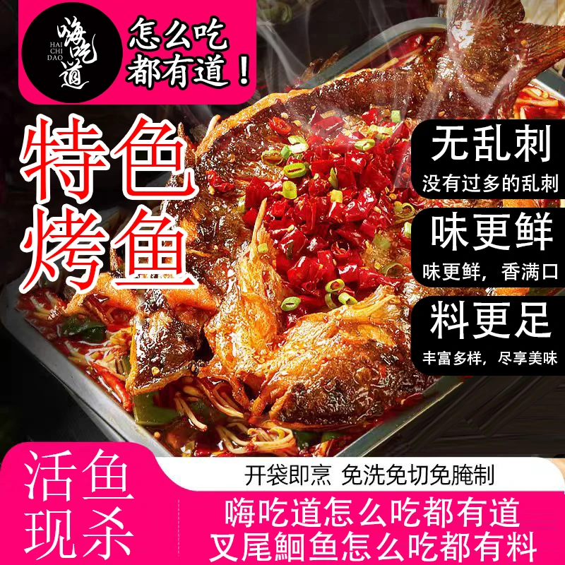 嗨吃道【双十一大促】特色烤鱼清江鮰鱼露营聚会吃新鲜美味烤鱼