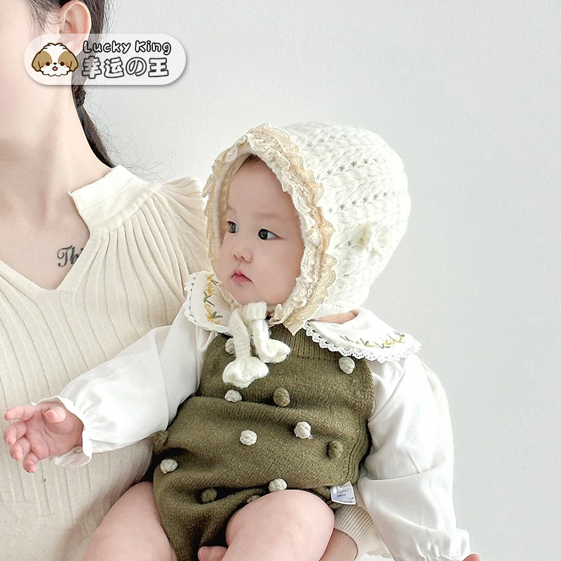 婴儿帽子秋冬季新生儿包头帽男女小月龄保暖护耳帽宝宝针织套头帽