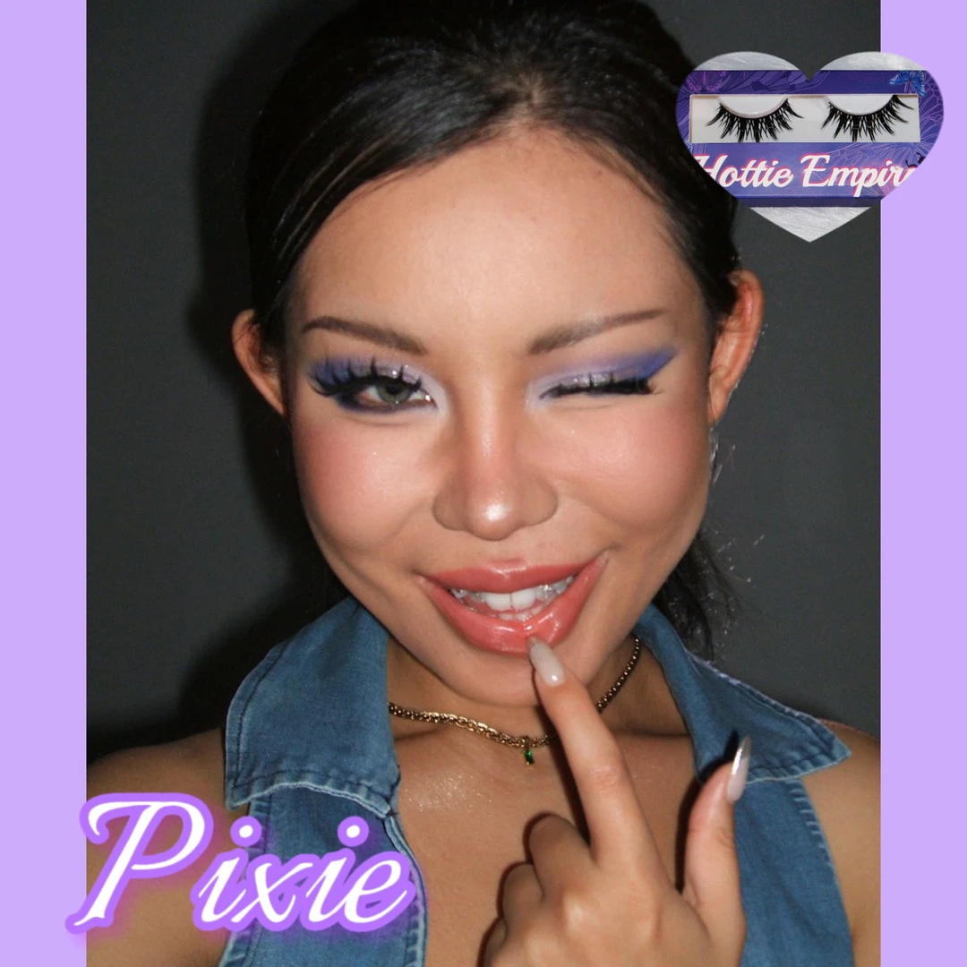 HottieEmpire欧美C翘轻欧精灵假睫毛纯欲可爱内双肿眼泡Pixie