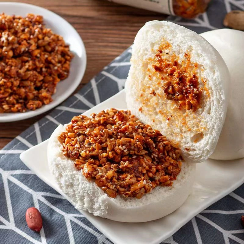 石磨花生辣椒酱沂蒙山特产下饭菜拌面凉拌菜香辣酱拌饭芝麻盐夹馍