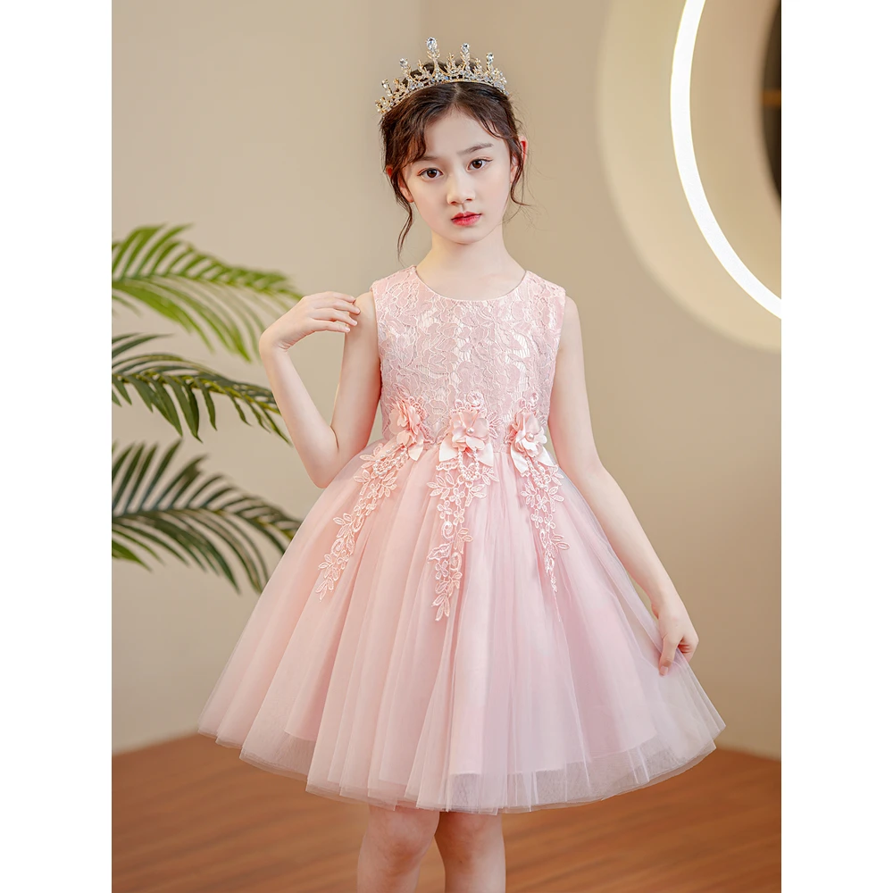 巴拉童年商场同款主裙洋气小女孩生日宴礼服花童蓬蓬裙夏季连衣裙