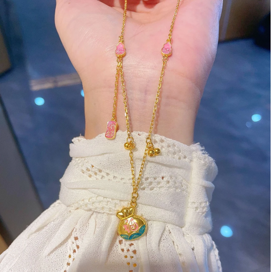 足金999 5G精品 休闲百搭 纳福福袋套链（多退少补）