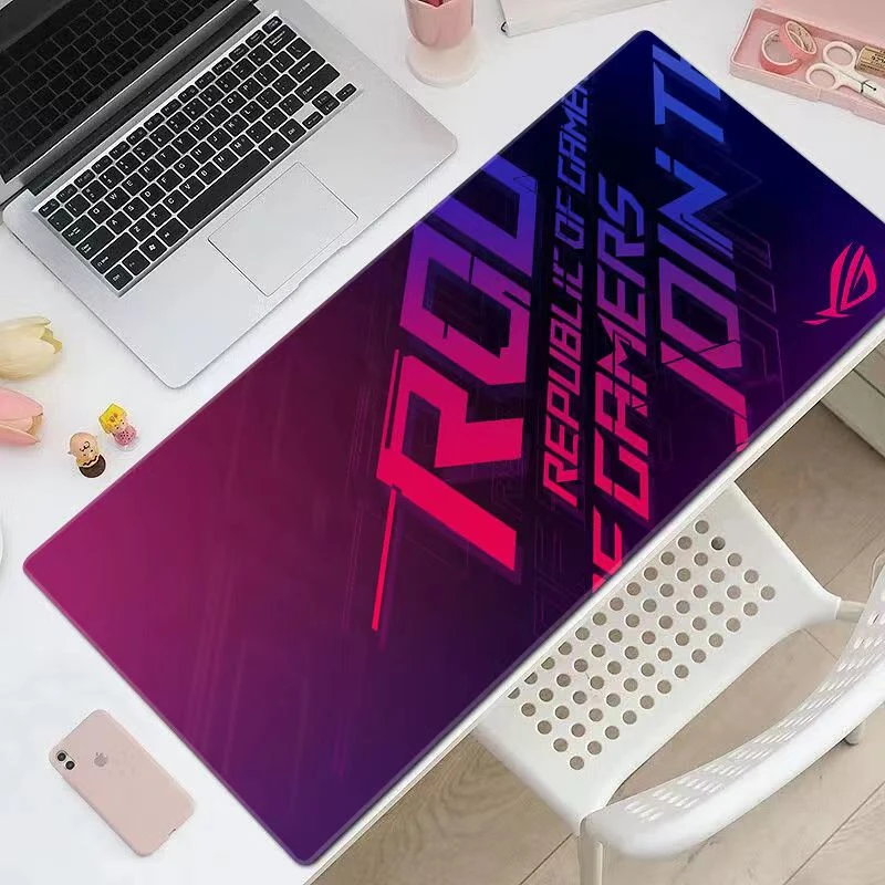 超大锁边防滑加厚大号ROG信仰电竞动漫帅气鼠标垫桌垫