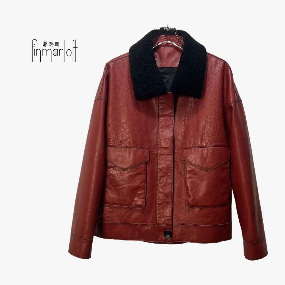 81238 时尚休闲真皮绵羊皮外套