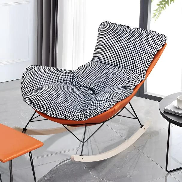 西藏包邮摇摇椅阳台休闲椅客厅午睡懒人沙发椅网红龙虾椅带脚凳
