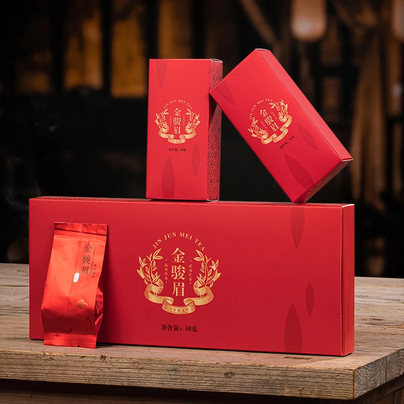 【单条装  拍两盒送手提袋】 武夷山红茶金骏眉茶叶精美礼盒装