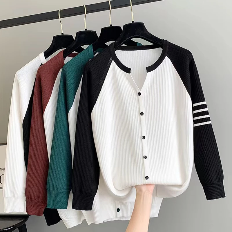 大码女装2025秋装胖mm插肩袖针织衫套头衫上衣