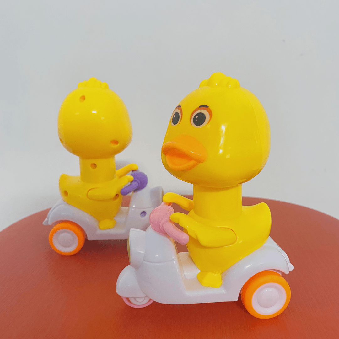 按压式摩托车小鸭玩具车                        【手机拍照配件】