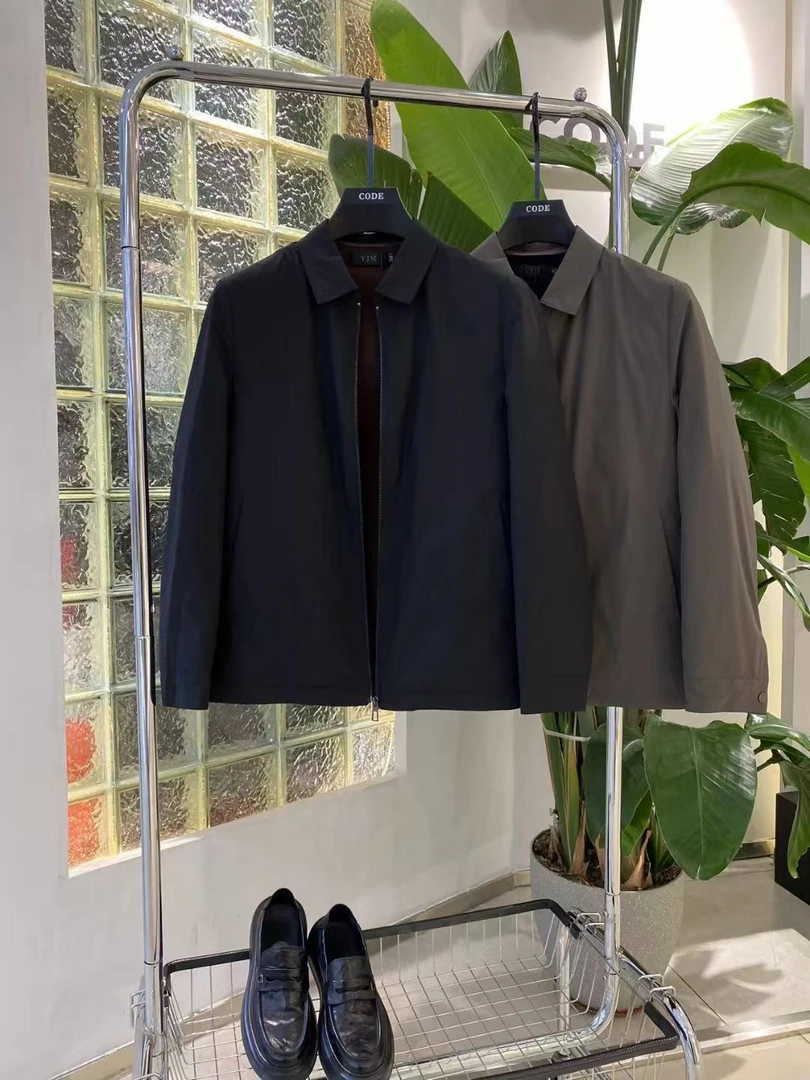 CODE男士保暖行政夹克时尚休闲百搭简约商务翻领