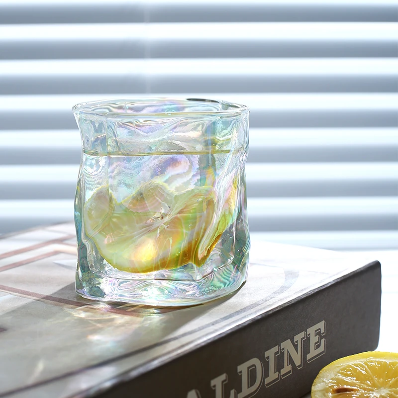 少女ins风不规则酒杯小众设计玻璃杯子高级高酒杯咖啡牛奶杯