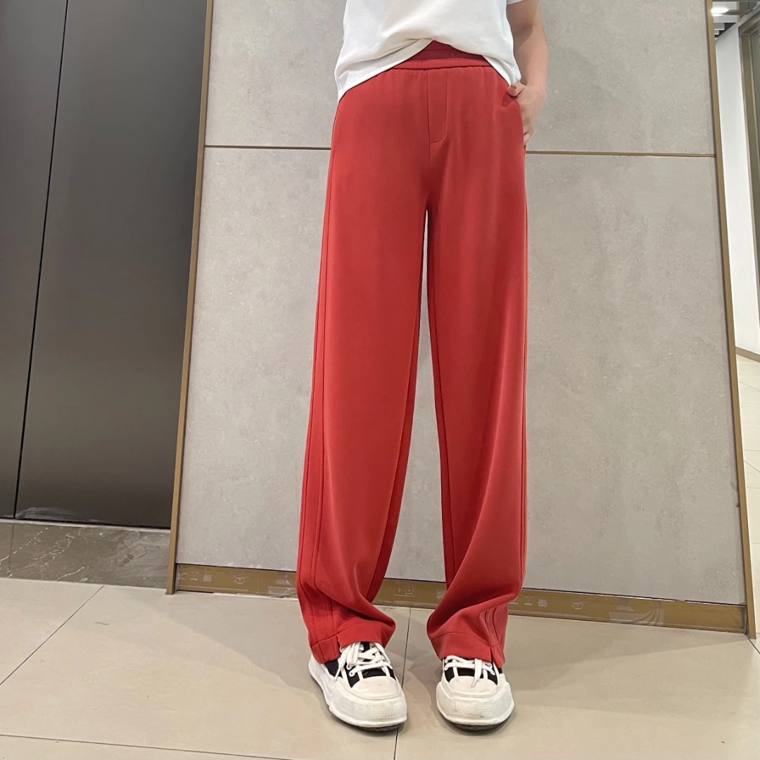 春夏2023窄版香蕉裤女新款高腰垂感莫代尔铜氨丝空气层百搭休闲裤