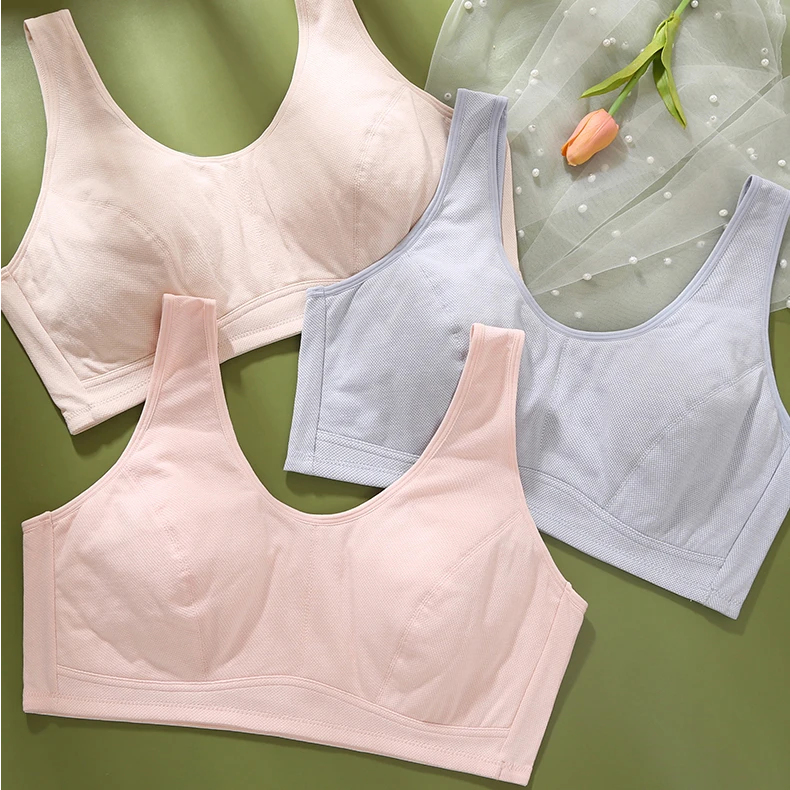 巧鹭妈妈内衣无钢圈文胸中老年人妇女背心式舒适棉质大码女性胸罩