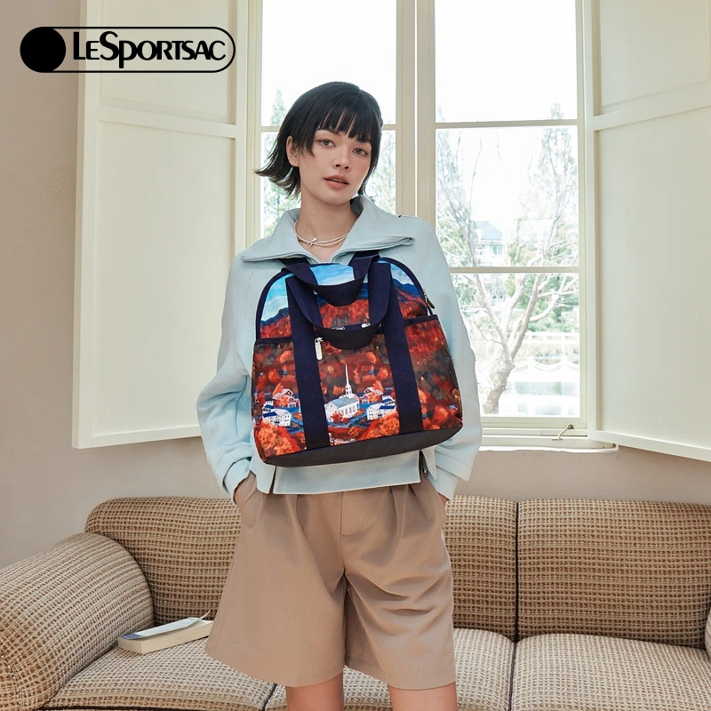 【商场同款】LeSportsac乐播诗水吉儿系列轻便多功能插画印花双肩包