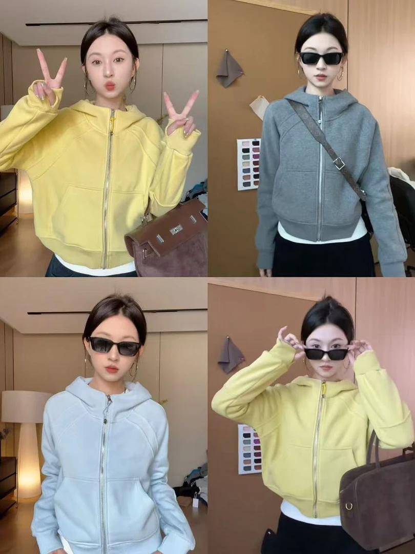 冬季加绒连帽拉链外套-4457-2