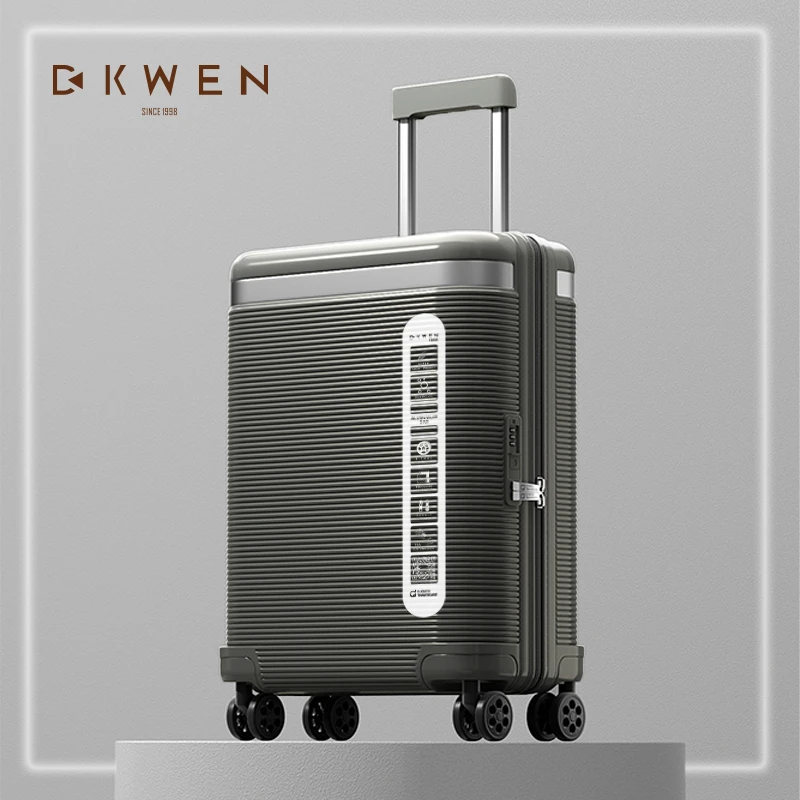 D.KWEN/迪柯文双轨防爆拉链万向轮拉杆箱登机箱经典商务旅行箱sy3