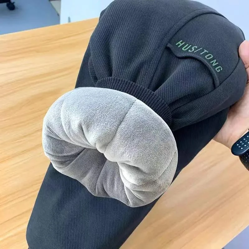 巴拉甄选男童裤子深灰色一条过冬加绒加厚款宝宝儿童冬季2023新款