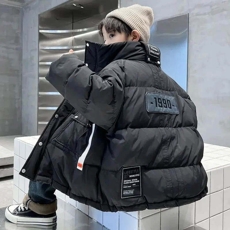 巴拉甄选男童羽绒服新款儿童工装短款外套中大童冬季保暖加厚免洗