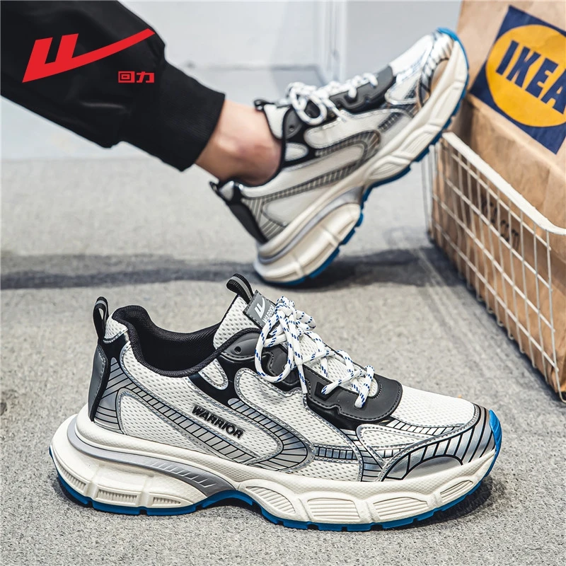 回力鞋子男款夏季2024新款透气网面老爹鞋男士百搭运动休闲跑步鞋