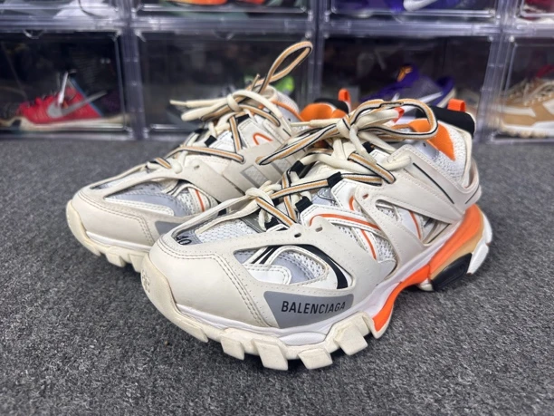 40码/巴黎世家track白橙休闲鞋/95新原盒/公价5919