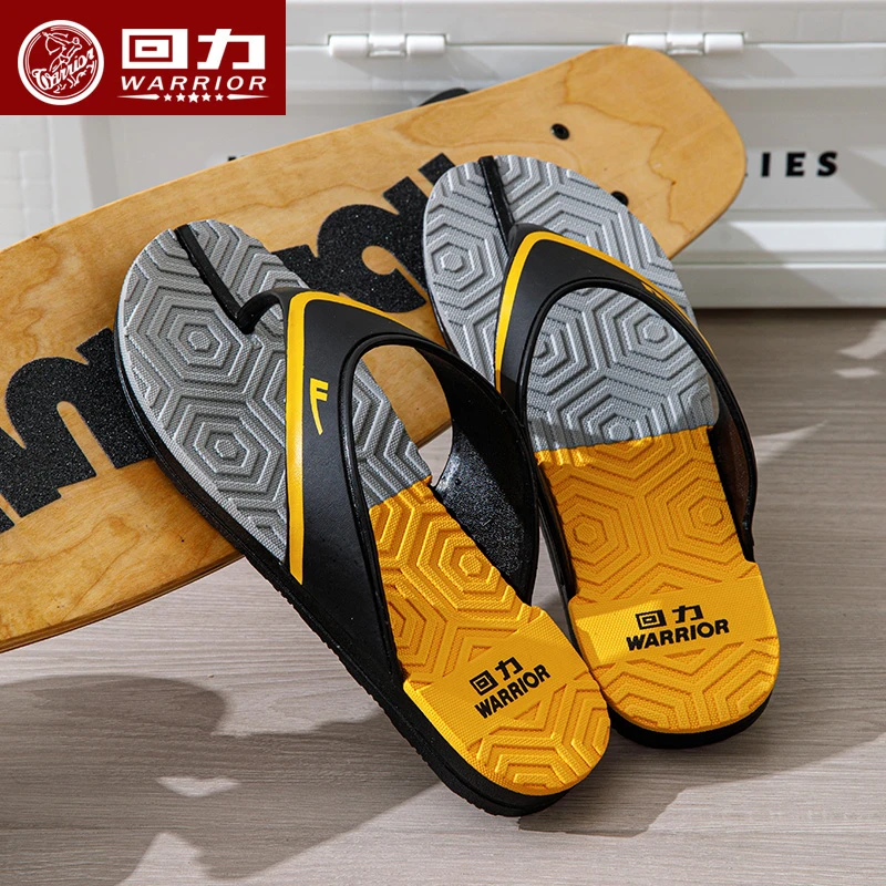 回力夹脚人字拖男士夏季休闲外穿防滑海边沙滩拖鞋踩屎感网红凉拖