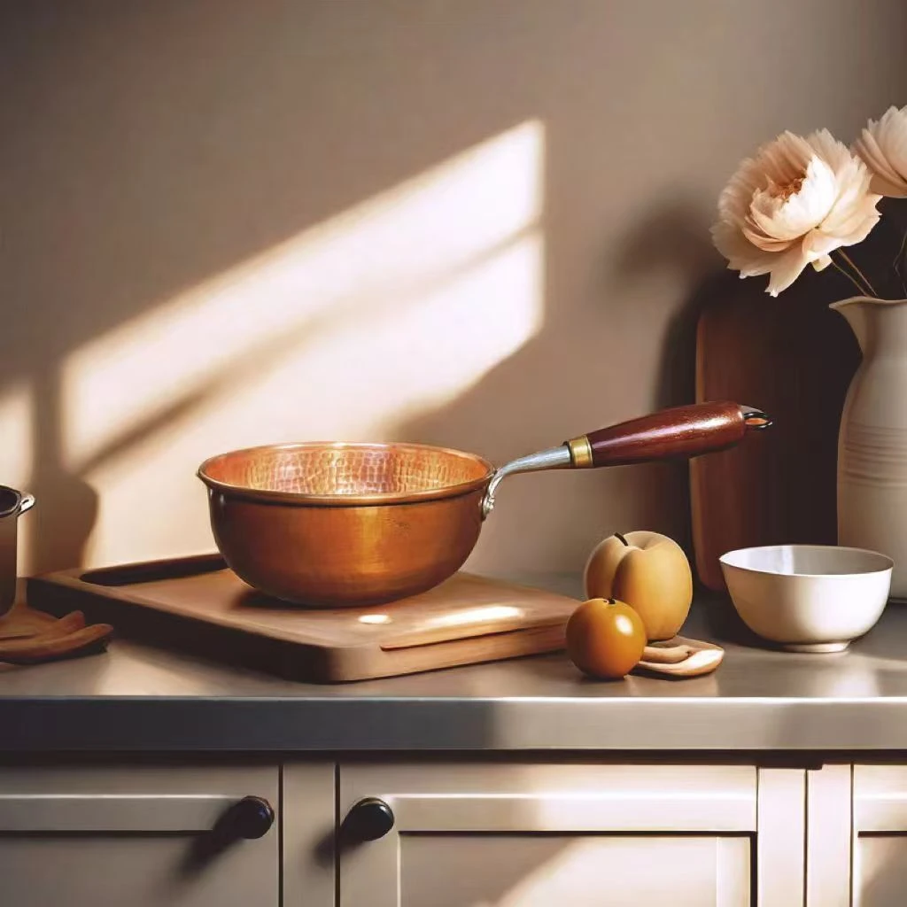 【铜小白】春喜铜 手工制作加厚新款雪平锅米线锅（下单即送木盖）