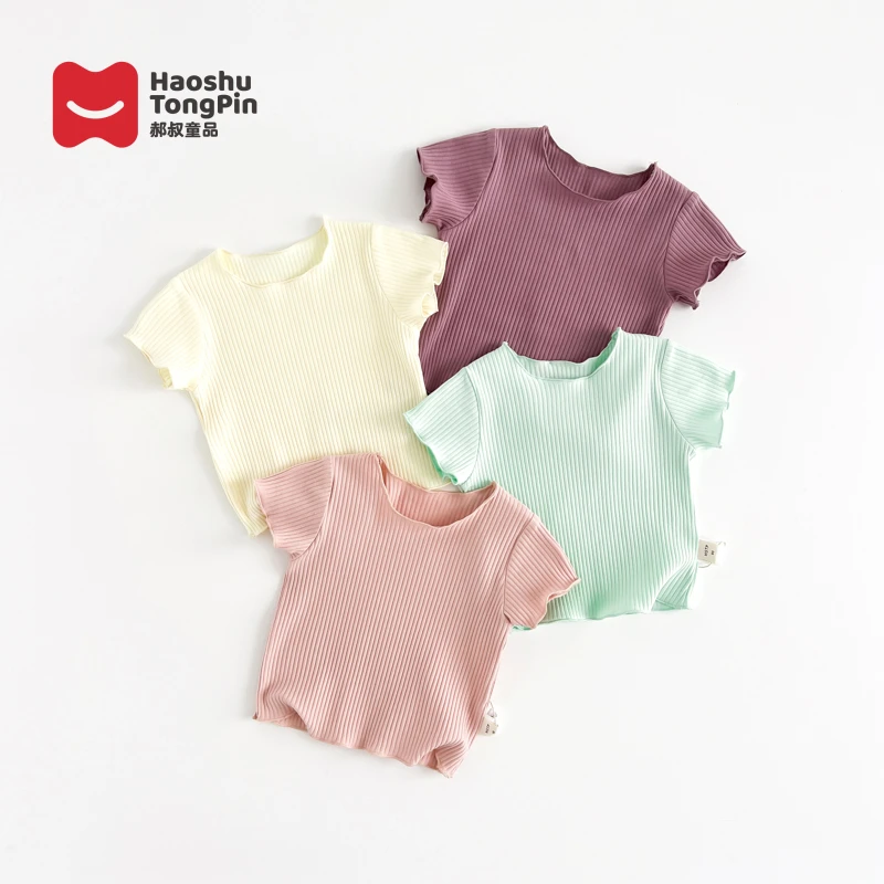 郝叔童品HP4222女童韩版短袖2024夏装新款小女孩夏季洋气百搭