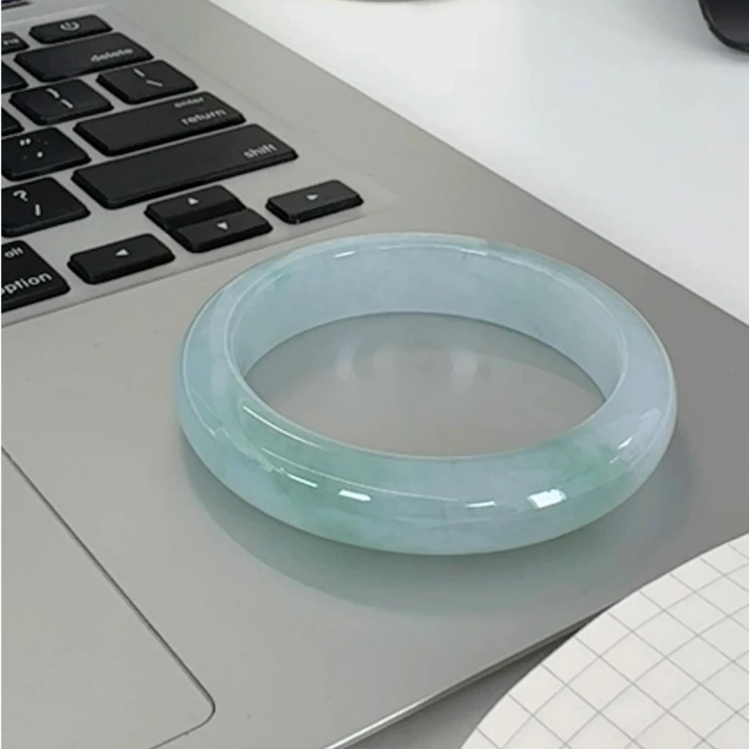 天然正品玛瑙玉髓冰晴蓝手镯紫罗兰冰透玛瑙玉髓镯女款多样性发一