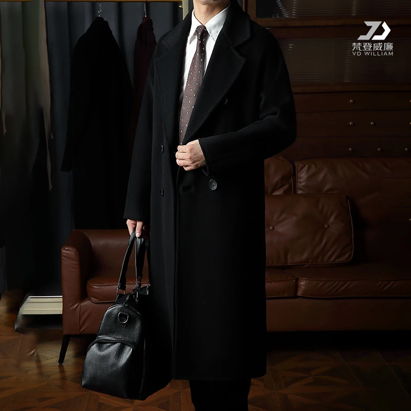 VD WILLIAM/梵登威廉里衬版经典羊绒大衣801男装呢子男外套双面呢