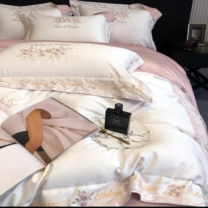 孤品微瑕---展示实物为主 被套床单枕套刺绣仙女印花磨毛套件B