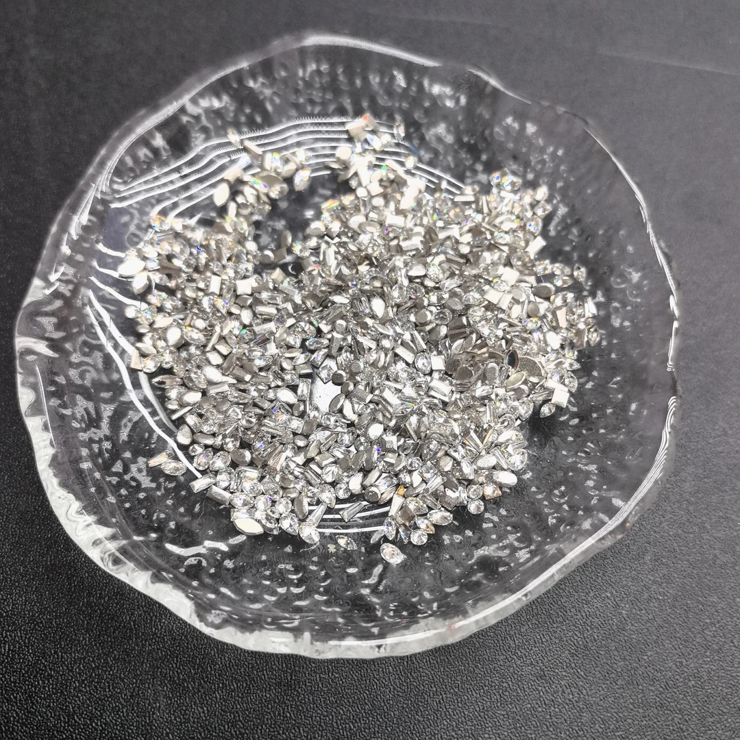 平底倒边异形5A高碳锆石混装混色迷你彩色爆闪奢华微钻超闪镭射
