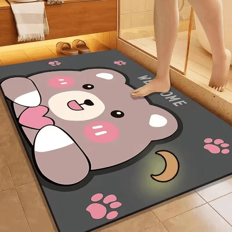 硅藻泥浴室防滑地垫家用卫生间吸水速干垫入户门脚垫免洗浴室垫子