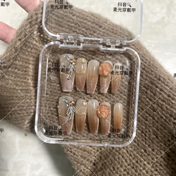 【琥珀之心】纯手工穿戴甲,默认无盒子,无工具包