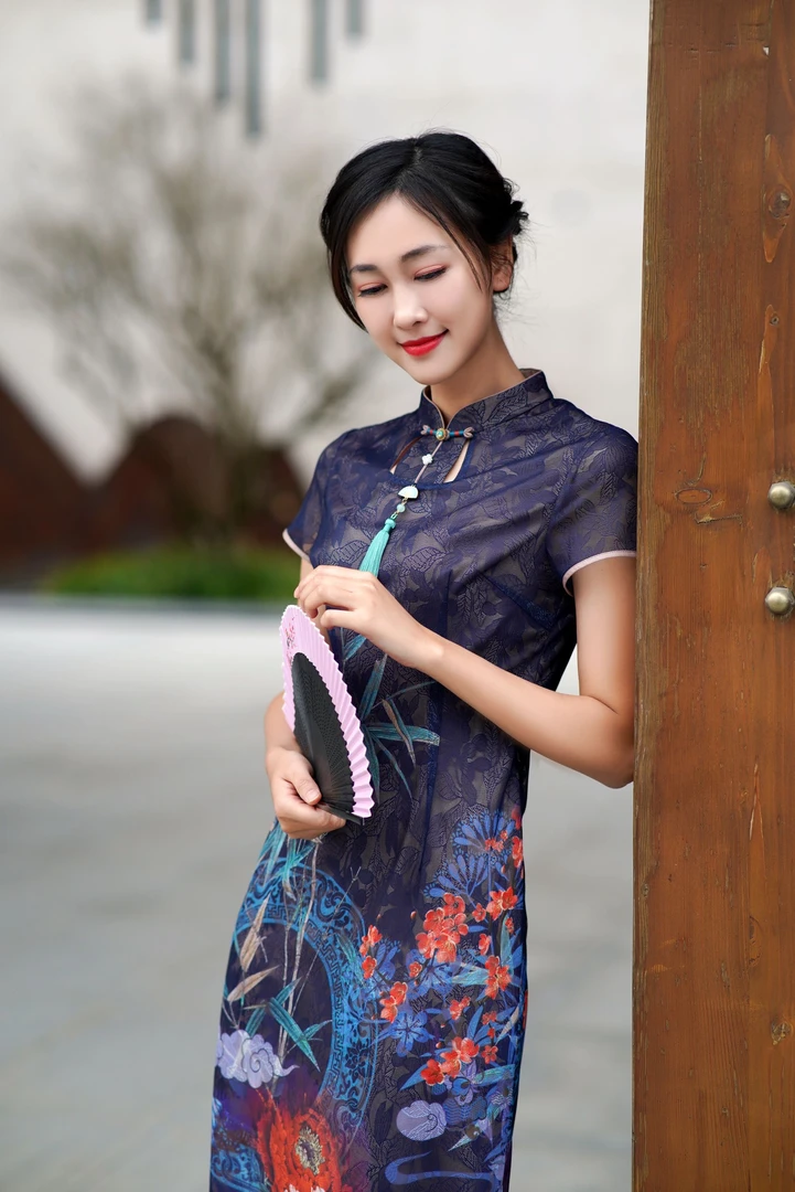 中国风气质复古改良女士夏季秋季旗袍